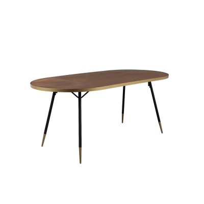 Puur Lomma eettafel hout 200 cm - bruin/goud