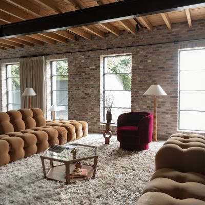 Dutchbone Hairy vloerkleed 160x230 cm - beige