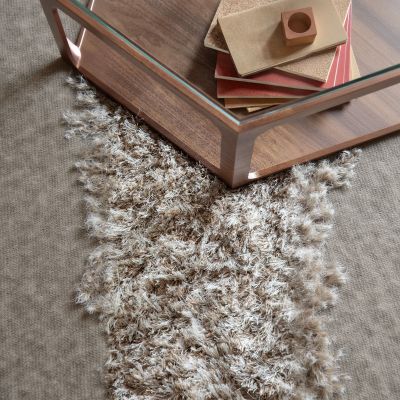 Dutchbone Hairy vloerkleed 200x290 cm - beige