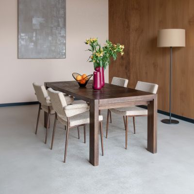 Dutchbone Bruneau rechthoekige eettafel - bruin