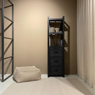 Livingfurn Norris stellingkast met lades 55 cm - zwart