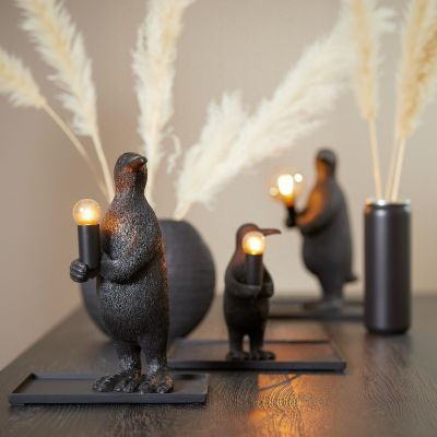 Light & Living Penguin tafellamp E14 12x12x24 cm - mat zwart