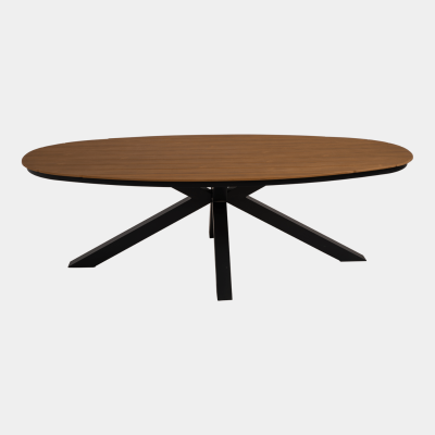Arezzo tuintafel ovaal polywood teaklook 240x110 cm van het woonmerk Les