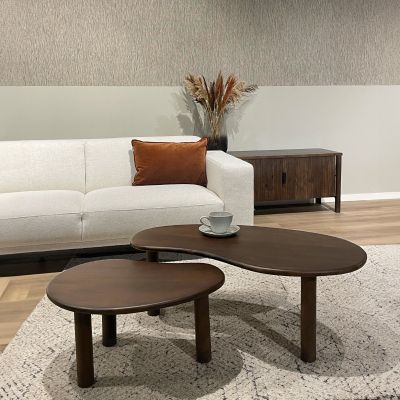 Brix Nubi salontafel set van 2 - donkerbruin