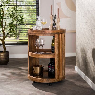 Fraaai Sedona wijntrolley - mangohout