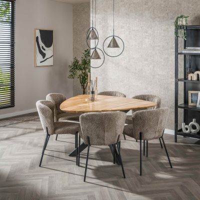 Fraaai Ortiz eettafel driehoek - massief acacia naturel