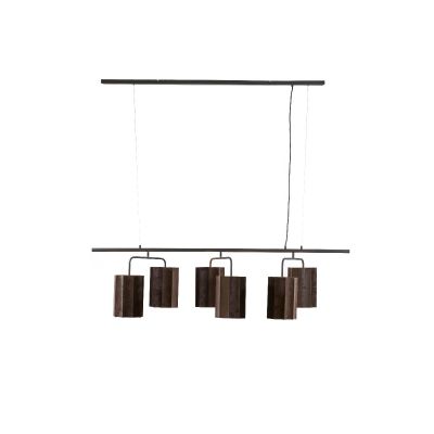 Light & Living Edisa hanglamp 6L - velvet donker bruin