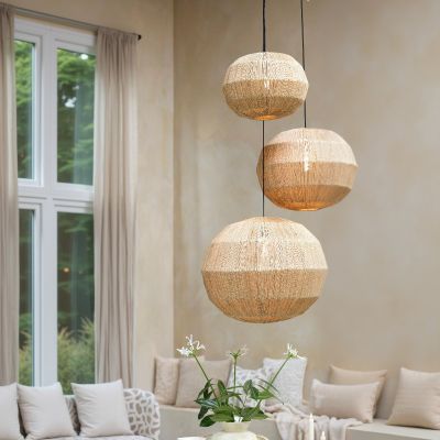 Light & Living Junna hanglamp Ø50x50 cm - jute naturel