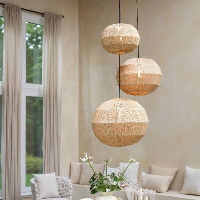 Light & Living Junna hanglamp Ø40x40 cm - jute naturel