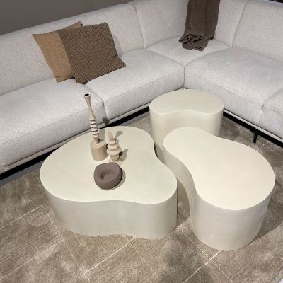 Brix Sandy salontafel organisch 85 cm - beige