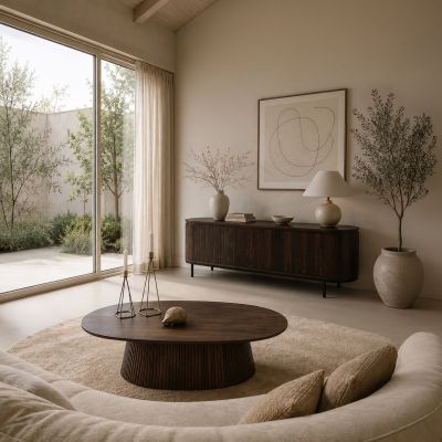 Livingfurn Salvator ovale salontafel - 120 cm - hout