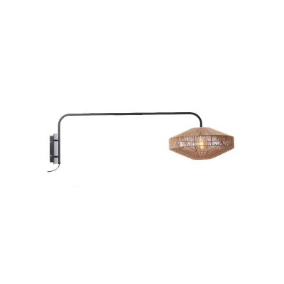 Light & Living Lyra wandlamp - naturel/mat zwart