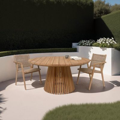 Livingfurn Cindo ronde tuintafel 150 cm - naturel