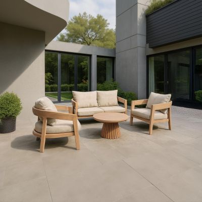 Livingfurn Bilbao tuinset - beige/naturel