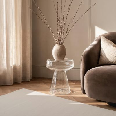 Brix Bo bijzettafel ø37 cm - transparant