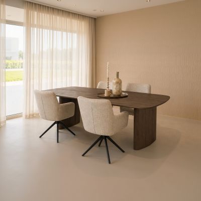 Livingfurn Tyler eettafel 220 cm - bruin