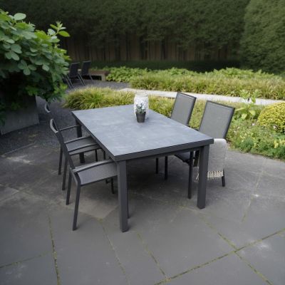 Uittrektafel Baleno nuance 180/240x100 cm - antraciet