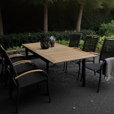 Uittrektafel Monza 152/210x89 cm - antraciet