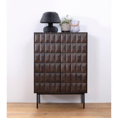 Nordic Home Magnus eiken drankkast  - 90 cm - espresso
