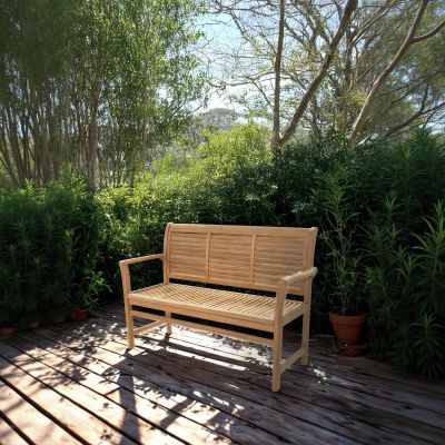 Stripe tuinbank teak 142 cm - bruin