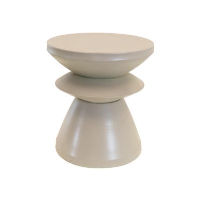 Louis bijzettafel metaal ø36x39,5cm - licht grijs