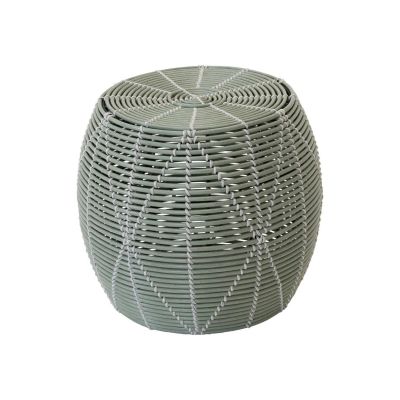 Birma poef wicker ø46x40cm