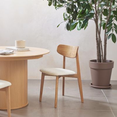 Nordic Home Elim eetkamerstoel bouclé