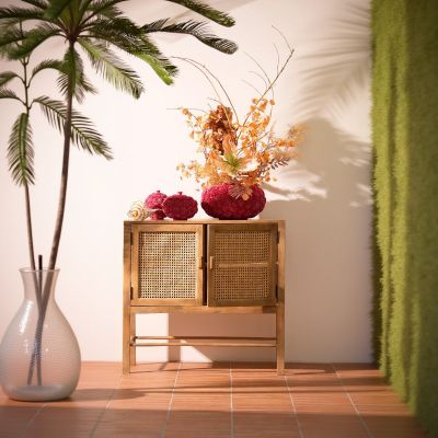 Light & Living Coral vaas Ø37x21 cm - rood
