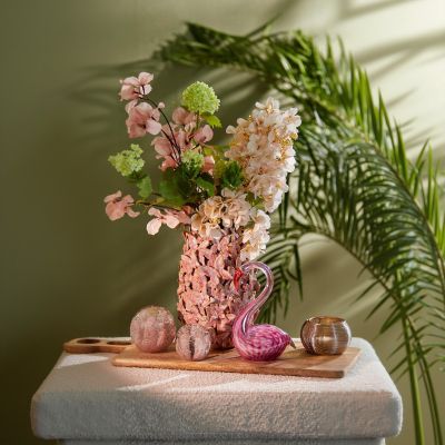 Light & Living Mariposa vaas Ø17x26 cm keramiek - roze