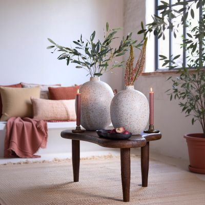 Light & Living Orxeta vaas Ø31x41 cm - terrazzo crème