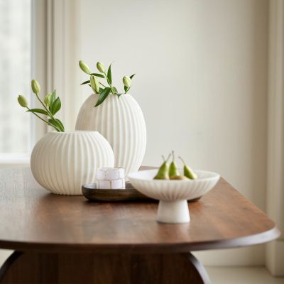 Light & Living Mialli vaas 29x18x24 cm - crème