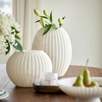 Light & Living Mialli vaas 30x19,5x36 cm - crème