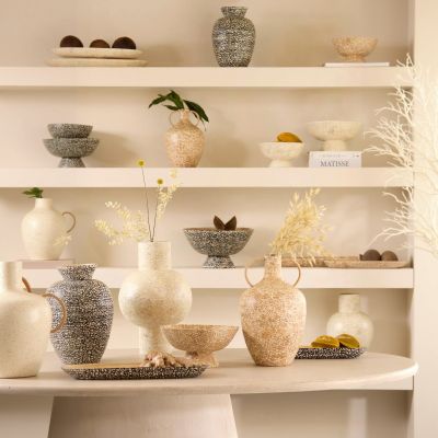 Light & Living Cabra vaas Ø25x42 cm bamboo - naturel
