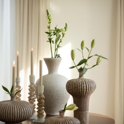 Light & Living Sulmona vaas Ø31,5x48,5 cm keramiek - mat crème
