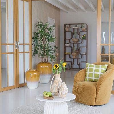Light & Living Forla vaas 25,5x23x39,5 cm keramiek - crème/orange-bruin