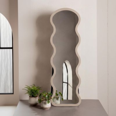 Svea Nona spiegel - beige/helder glas