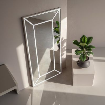 Svea Marlon spiegel - wit/helder glas