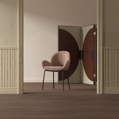 Svea Monte eetkamerstoelen velvet - zwart/bruin