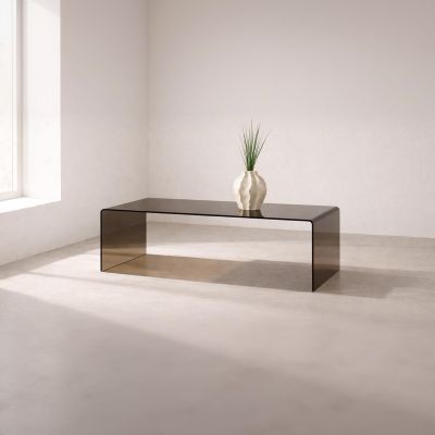 Svea Colin salontafel glas 120x60x41 cm - bruin