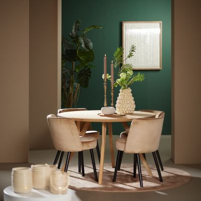 Light & Living Quenza ronde eettafel Ø120 cm mangohout - naturel