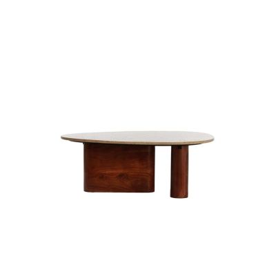 Light & Living Mahelona salontafel - travertin zand/hout bruin