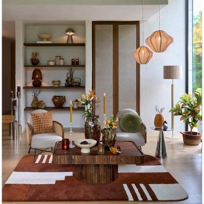 Light & Living Sylina vloerkleed 230x160 cm - crème/donker oranje/bruin