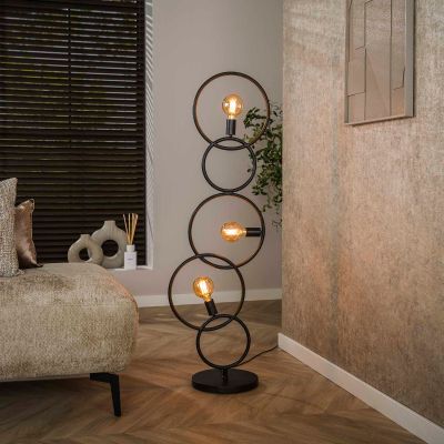 Fraaai Hunter vloerlamp 3-lichts - artic zwart