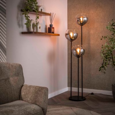 Fraaai Fizz vloerlamp 3-lichts - zwart