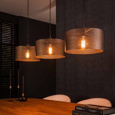 Fraaai Stella hanglamp 3L rond - artic zwart