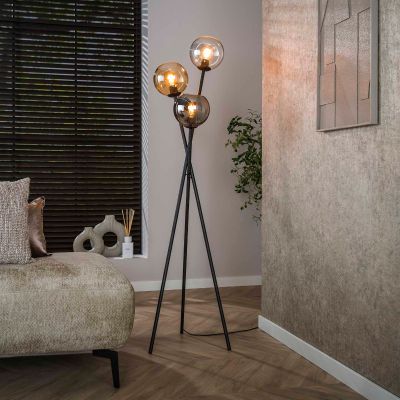 Fraaai Eleanor vloerlamp 3-lichts - artic zwart