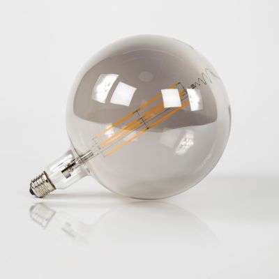 Fraaai LED lamp gloeidraad bol 20 cm E27 grijs