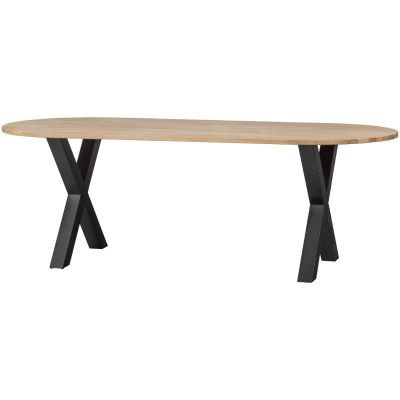 Woood Combi-Tablo ovaal eiken 220x90 cm + Alkmaar poot