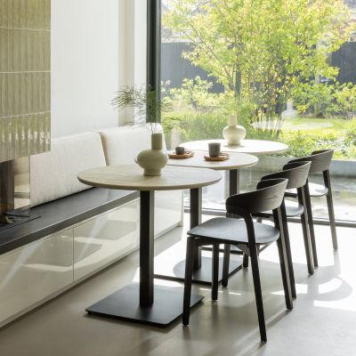 Woood Bistro vierkante buisvoet metaal 72x50x50 cm - zwart