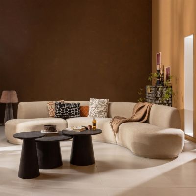Woood Maan salontafel mdf 50xø40 cm - donkerbruin